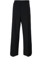 Lanvin Tailored Wide Leg Trousers, Men's, Size: 46, Black, Viscose/virgin Wool