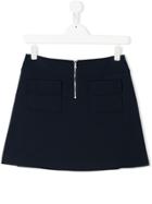 Dondup Kids Teen Zip Detail A-line Skirt - Blue