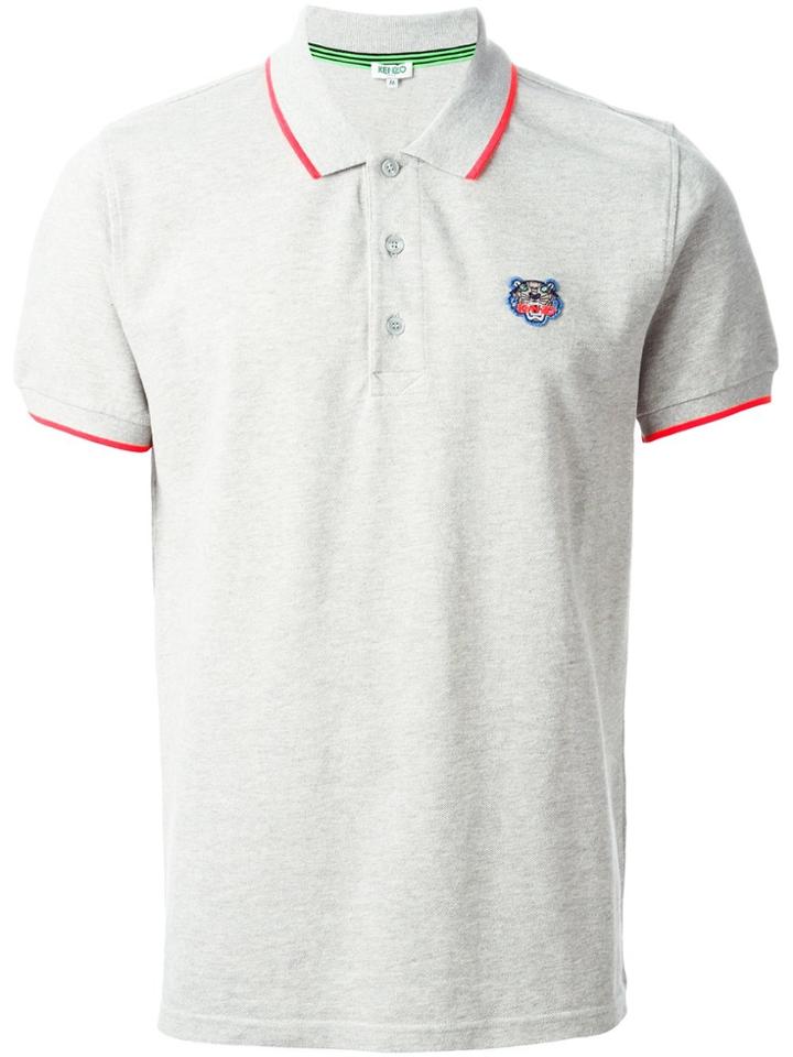 Kenzo 'tiger' Polo Shirt - Grey