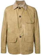 Kent & Curwen Panelled Shirt Jacket, Men's, Size: Large, Brown, Cotton