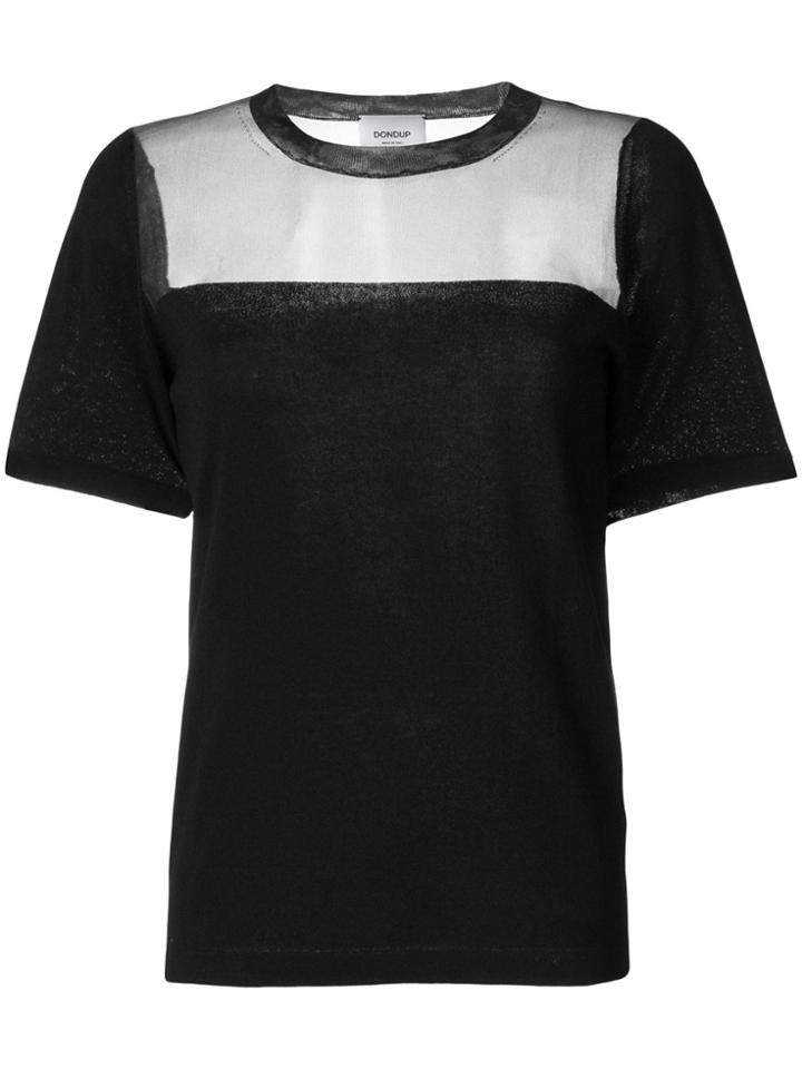 Dondup Mesh Panel Blouse - Black