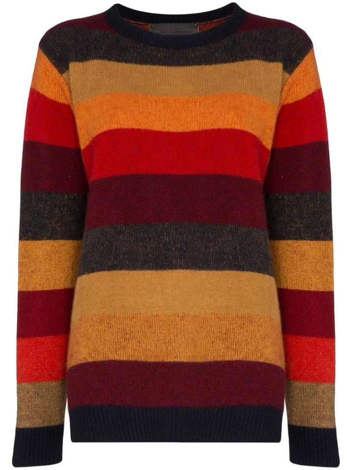 The Elder Statesman Striped Cashmere Sweater - Multicoloured