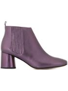 Marc Jacobs Metallic Ankle Boots - Purple