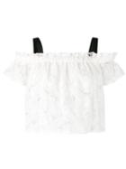 Blugirl - Off-the-shoulder Top - Women - Cotton/polyester - 44, White, Cotton/polyester