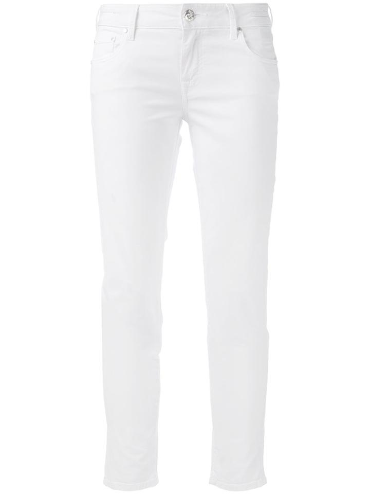 Jacob Cohen Skinny Trousers, Women's, Size: 29, White, Cotton/spandex/elastane