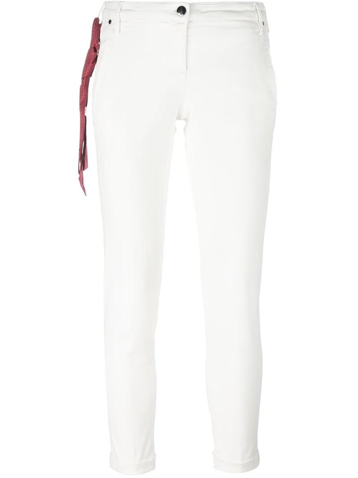 Jacob Cohen 'brigitte' Trousers, Women's, Size: 31, White, Cotton/polyester/spandex/elastane