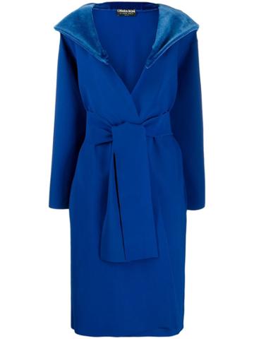 Le Petite Robe Di Chiara Boni Lizeth Belted Coat - Blue