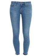 Paige Skinny Un-done Hem Jeans, Women's, Size: 29, Blue, Cotton/polyester/spandex/elastane/rayon
