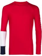 Perfect Moment Panelled Sleeve Rash Guard - Red