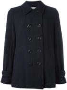 Comme Des Garçons Comme Des Garçons Double Breasted Coat, Women's, Size: Small, Blue, Wool/cupro