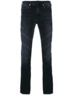 Neil Barrett Panelled Slin Fit Jeans - Black