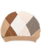 Pringle Of Scotland Cashmere Argyel Beanie - Brown