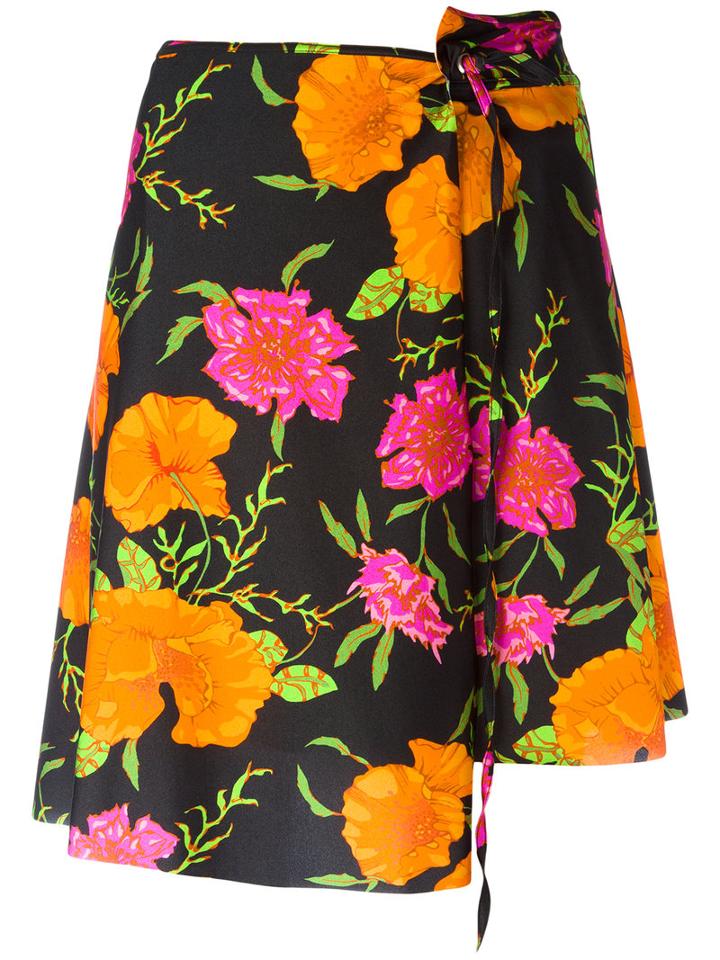 Balenciaga Floral Print Skirt, Women's, Size: 40, Polyamide/spandex/elastane