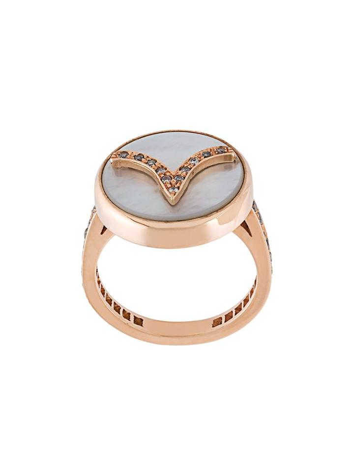 Carolina Bucci 'aries Lucky Zodiac' Diamond Ring, Women's, Size: 6, Metallic