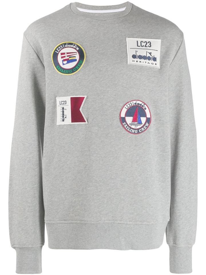 Diadora Patch-embellished Sweatshirt - Grey