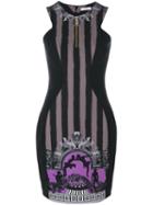 Versace Collection - Central Panel Fitted Dress - Women - Polyester/spandex/elastane - 44, Black, Polyester/spandex/elastane