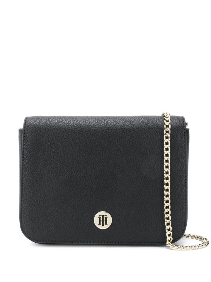 Tommy Hilfiger Logo Plaque Crossbody Bag - Black