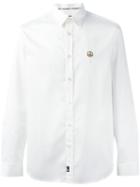 Love Moschino Peace Plaque Shirt, Men's, Size: Large, White, Cotton
