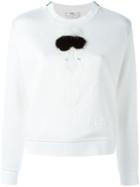 Fendi - Karlito Sweatshirt - Women - Silk/mink Fur/polyamide/crystal - 40, White, Silk/mink Fur/polyamide/crystal