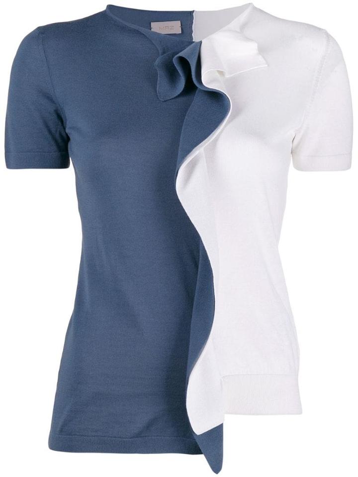 Mrz Ruffle Trim T-shirt - Blue
