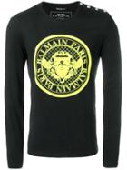 Balmain Logo Crest Sweatshirt - Black