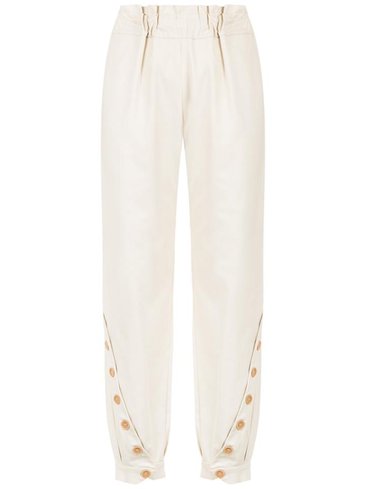 Lilly Sarti Buttoned Pants - Nude & Neutrals