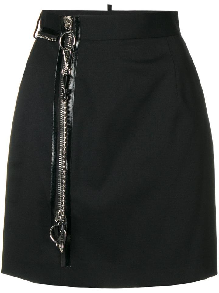 Dsquared2 Zip Detail Short Skirt - Black