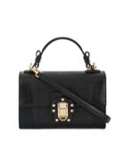 Dolce & Gabbana Black Embossed Lucia Shoulder Bag