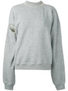 Y / Project - Wide Sleeve Sweatshirt - Women - Cotton/polyamide/spandex/elastane - Xs, Grey, Cotton/polyamide/spandex/elastane