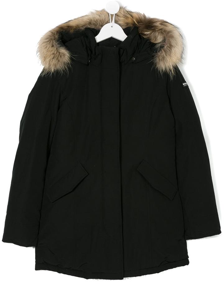 Woolrich Kids Hooded Parka - Black