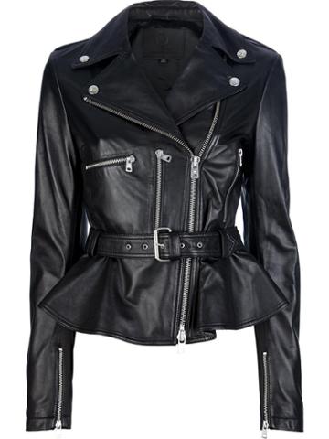 Mcq By Alexander Mcqueen Peplum Leather Jacket
