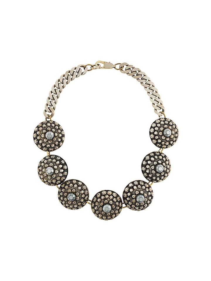 Jean Paul Gaultier Vintage Disk Statement Necklace, Women's, Metallic