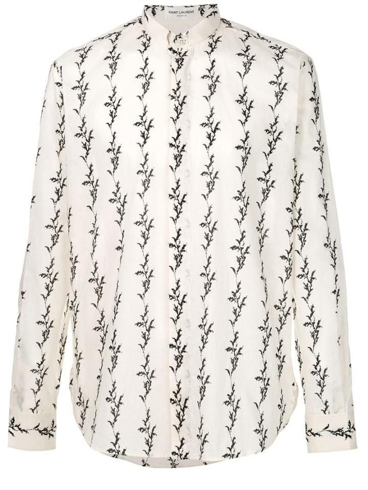 Saint Laurent Floral Ikat Printed Shirt - Neutrals