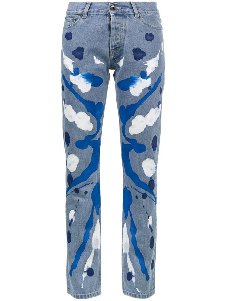 Mirco Gaspari Mid Blue 501 Paint Splattered Jeans