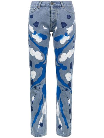 Mirco Gaspari Mid Blue 501 Paint Splattered Jeans