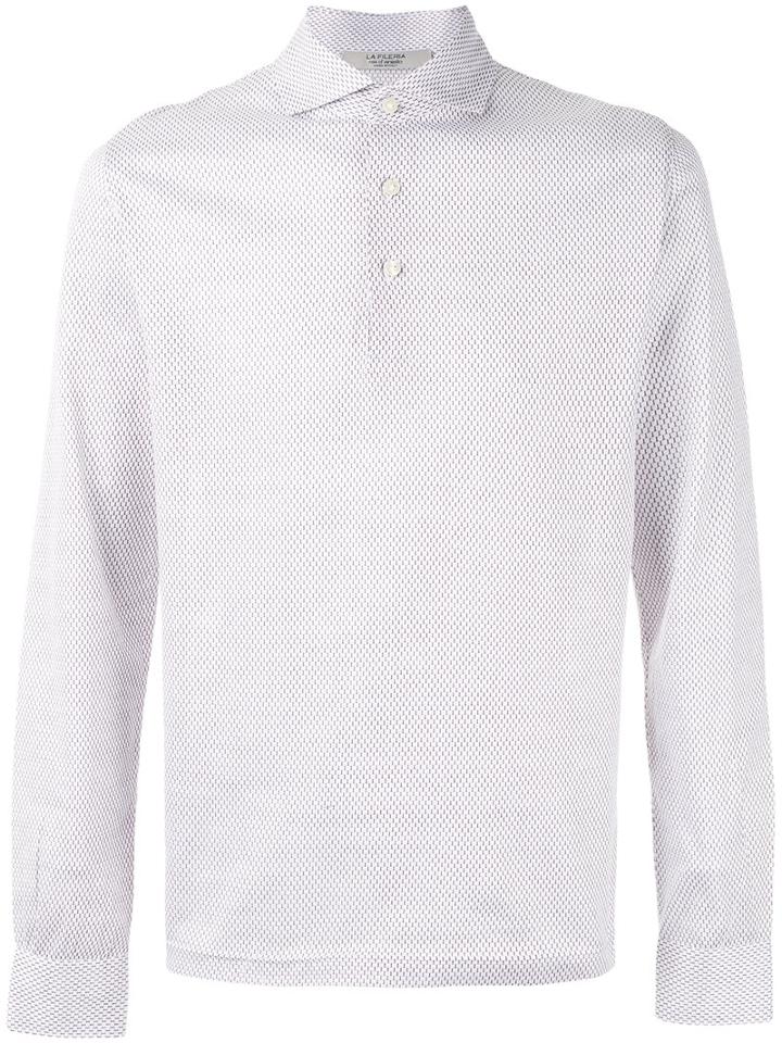 La Fileria For D'aniello - Long Sleeve Polo Shirt - Men - Cotton - 54, White, Cotton