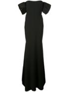 Alex Perry Off The Shoulder Evening Gown - Black