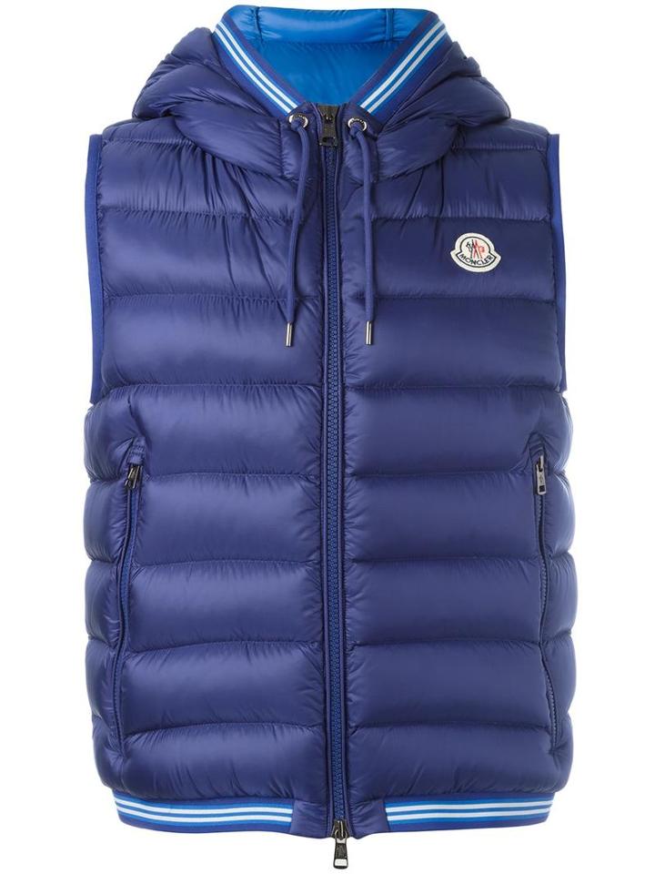 Moncler 'amiens' Gilet, Men's, Size: 6, Blue, Feather Down/polyamide