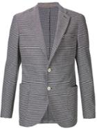 Eleventy Woven Stripe Blazer, Men's, Size: 50, Blue, Cotton
