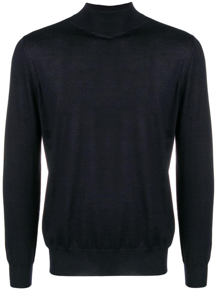 Cruciani High Neck Sweater - Blue
