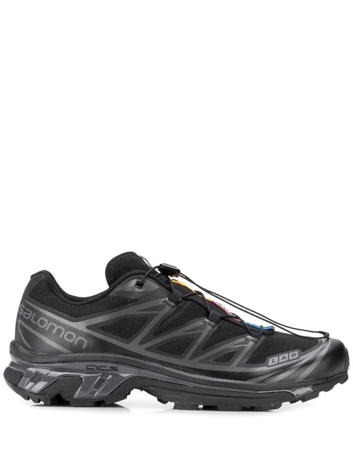 Salomon S/lab Drawstring Panelled Sneakers - Black