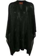 Missoni Polo Collar Knit Tunic, Women's, Size: M, Black, Rayon/cupro/polyester