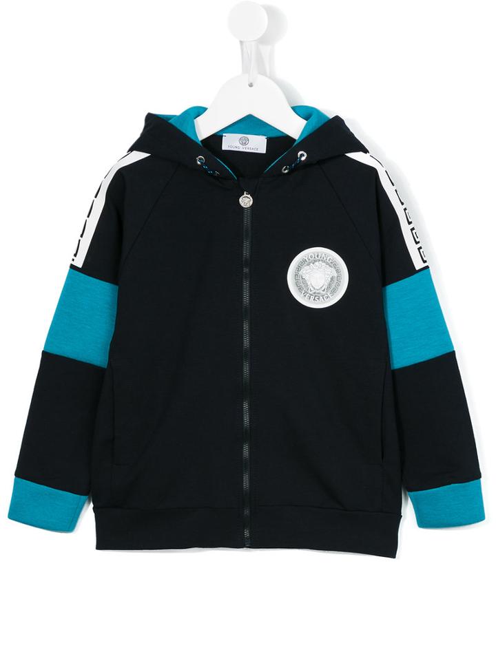 Young Versace Hooded Jacket, Boy's, Size: 8 Yrs, Blue