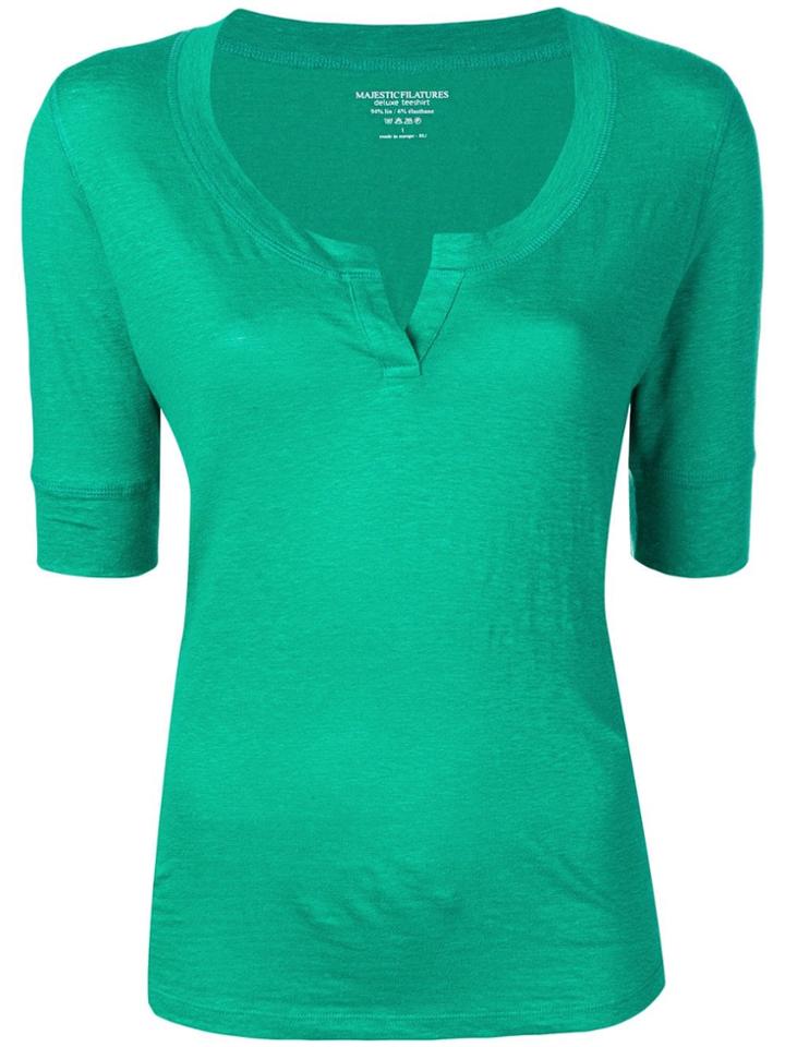 Majestic Filatures V-neck T-shirt - Green