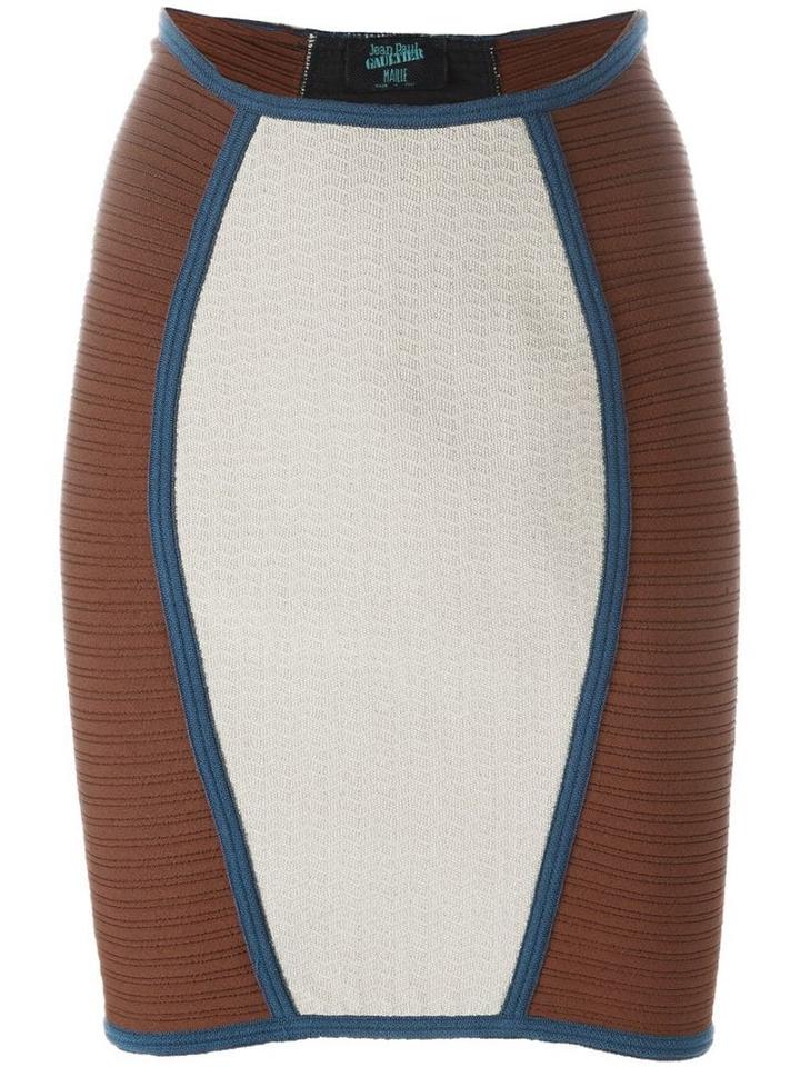 Jean Paul Gaultier Pre-owned Panelled Fitted Skirt - Neutrals