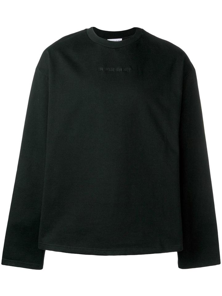 Ih Nom Uh Nit Slogan Detail Sweatshirt - Black