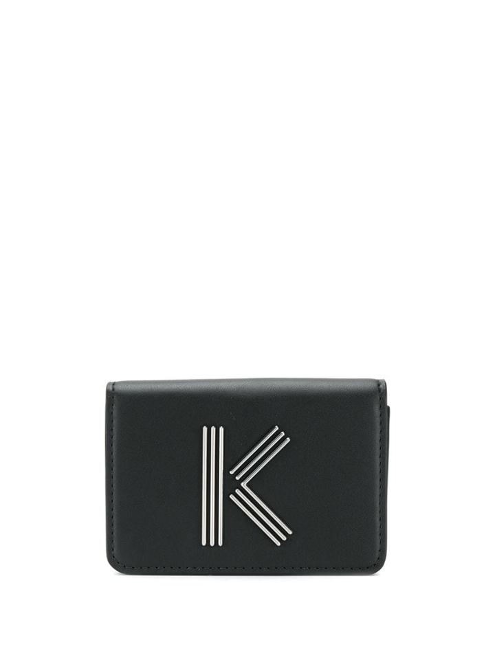 Kenzo K-bag Leather Coin Purse - Black
