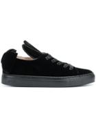 Minna Parikka Velvet T-bow Sneakers - Black