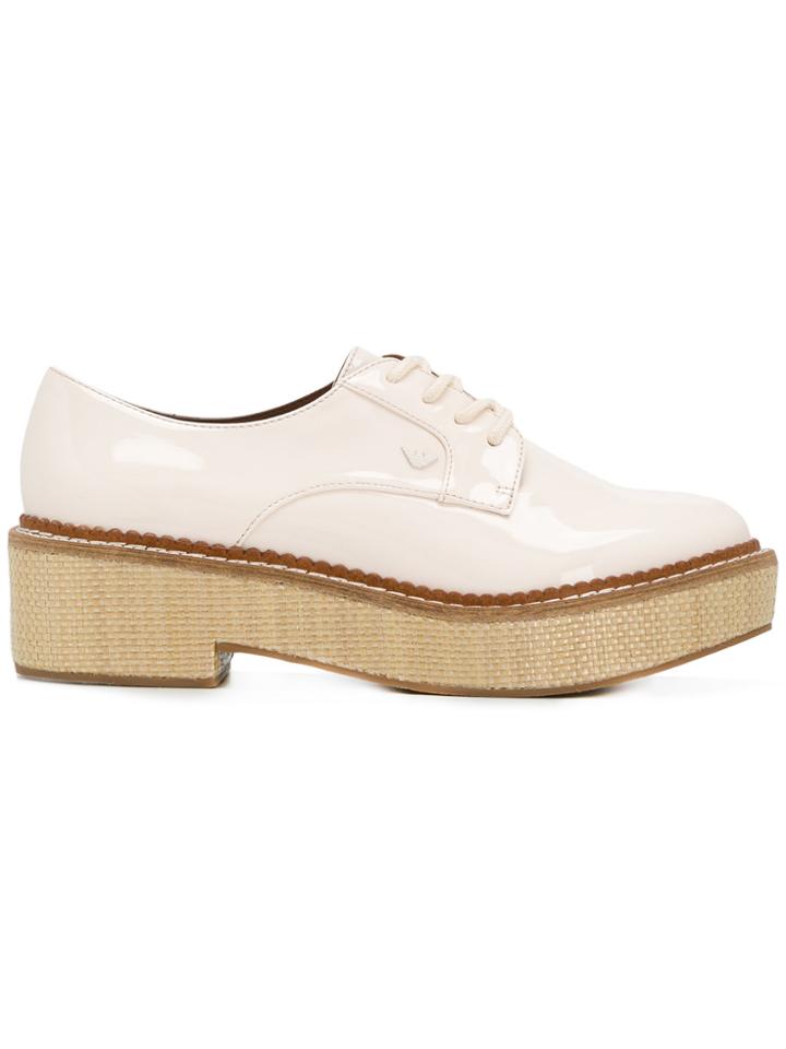 Emporio Armani Block Heel Lace-up Shoes - Nude & Neutrals