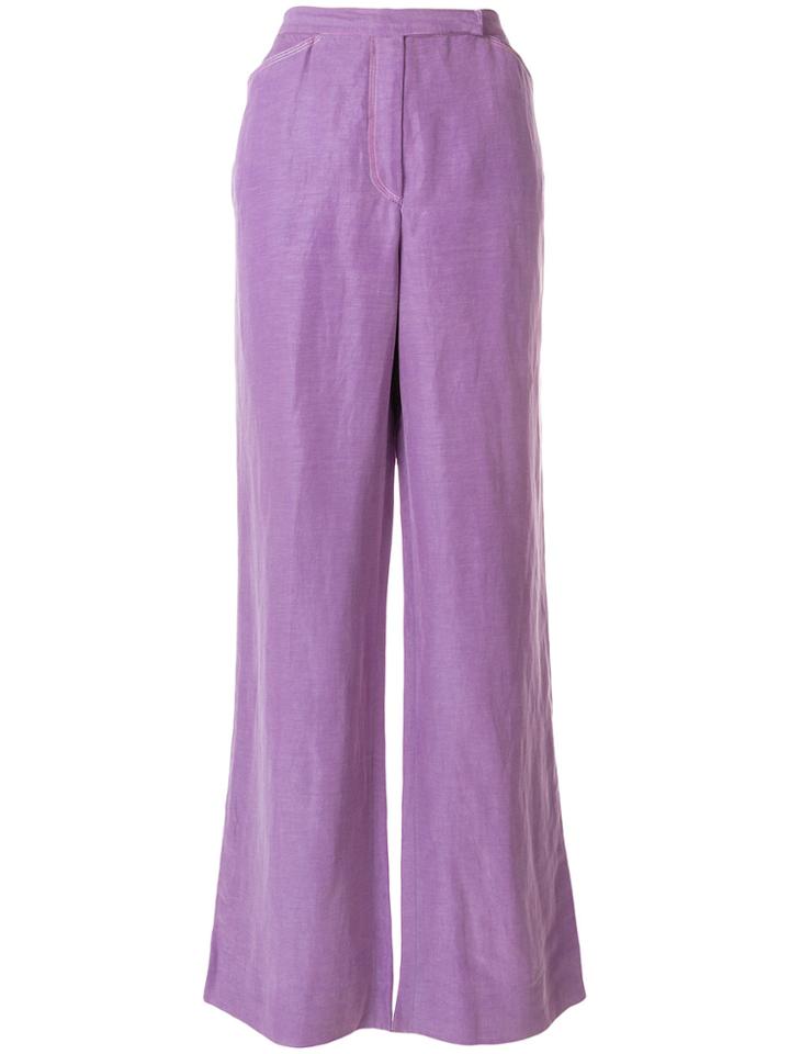 Emanuel Ungaro Vintage Wide Leg Trousers - Pink & Purple